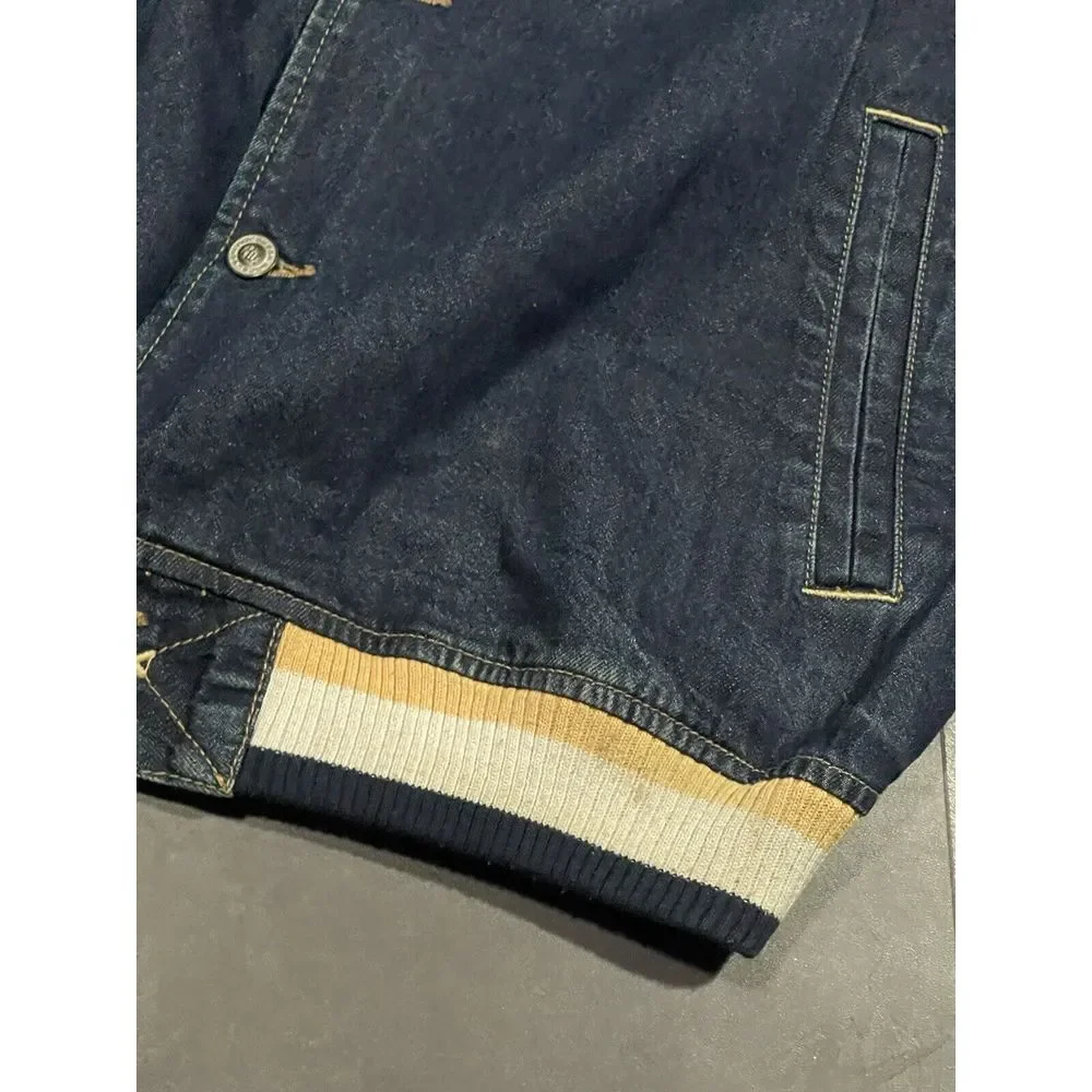 Vintage Rocawear Men's Full Zip‎ Double Pocket Dark Wash Denim Jacket XL -200